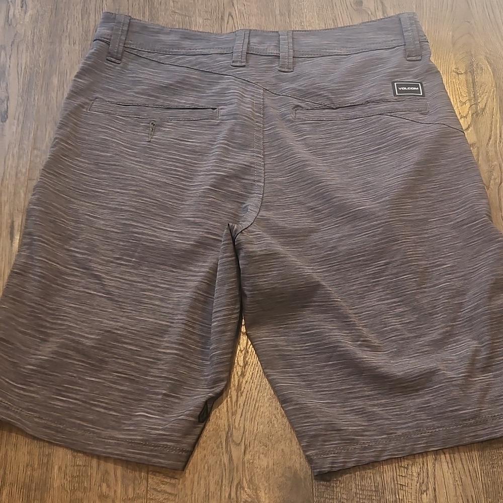 Volcom Men's Charcoal Flat Front Shorts - Picture 4 of 4